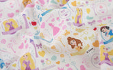 Disney Princess Cinderella Belle Rapunzel Jasmine Fabric printed in Korea by the Half Yard